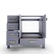 Castello Usa Yamyam 36" Gray Vanity with Gold Handles (Right Base Only) CB-YAM-36G-R-GLD-VBO - alternate 2